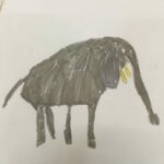 Kids elephant sketch