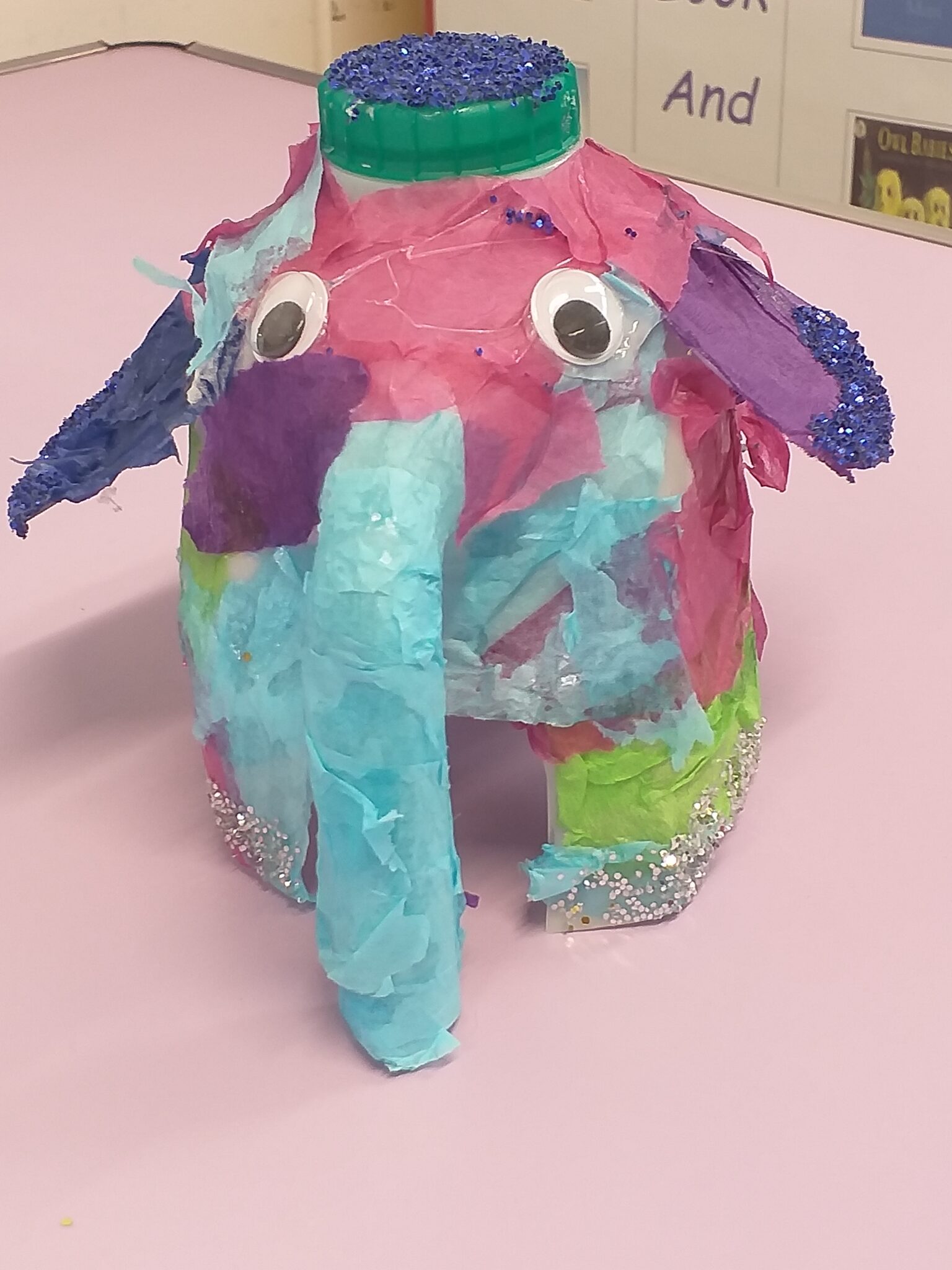 milk-bottle-elephant-made-from-recycled-throw-outs-crazeekidsart