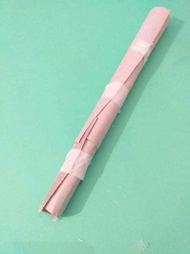 Squeeze together glue and tape.