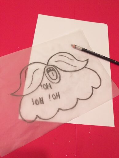 9. Make sure you use 4B pencil to go over lines on the reverse of tracing paper. This way you can transfer the image off the tracing paper and make many more cards.