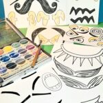 Once transfered colour in with chalks