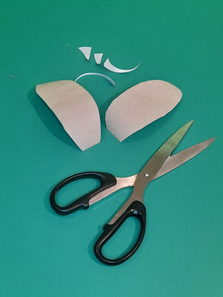 4) Cut out 2 ears bunny style.