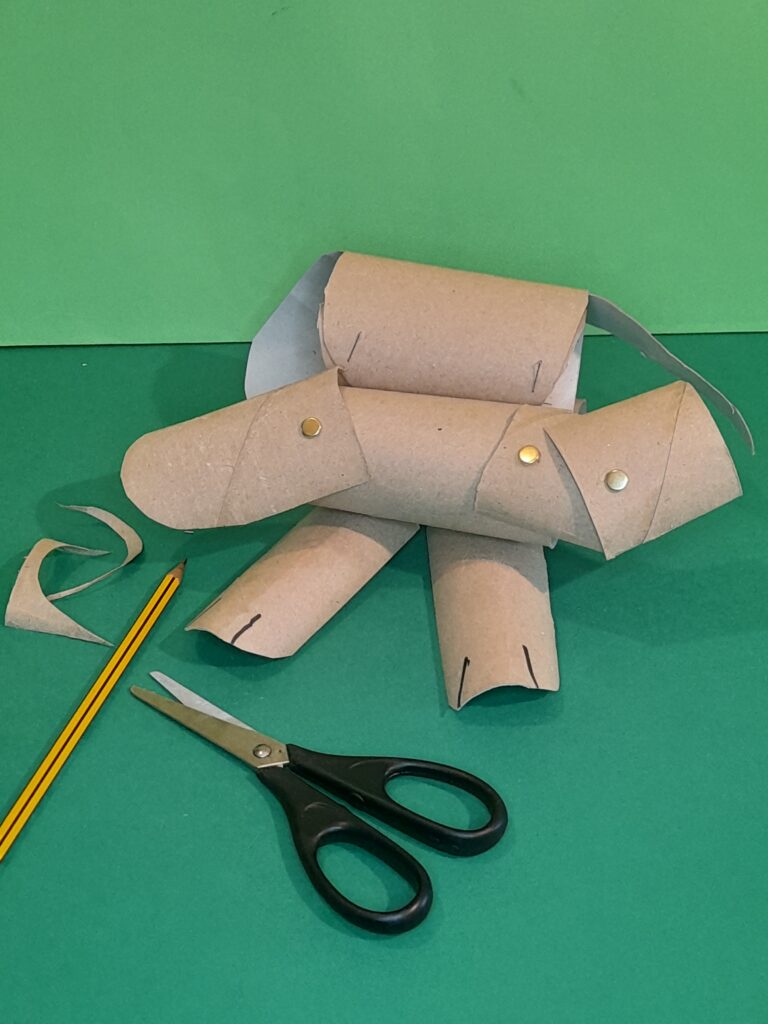 11) Do the same on the otherside with half a whole tube and round off arm.