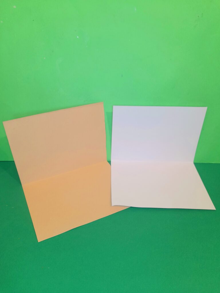 1) Decide on size and colour of card.
