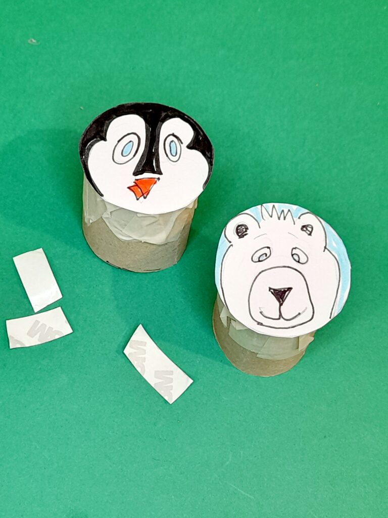 18) So you have your penguin and polar bear, trim overlap.