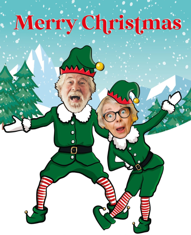 Personalised Christmas cards at Etsy.