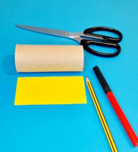 3) Take a tube and same length strip of paper.