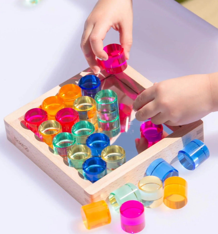 TickiT Gem circle mirror tray.
