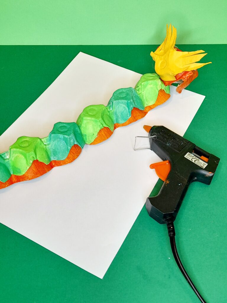 12) When all is dry, hot glue together.