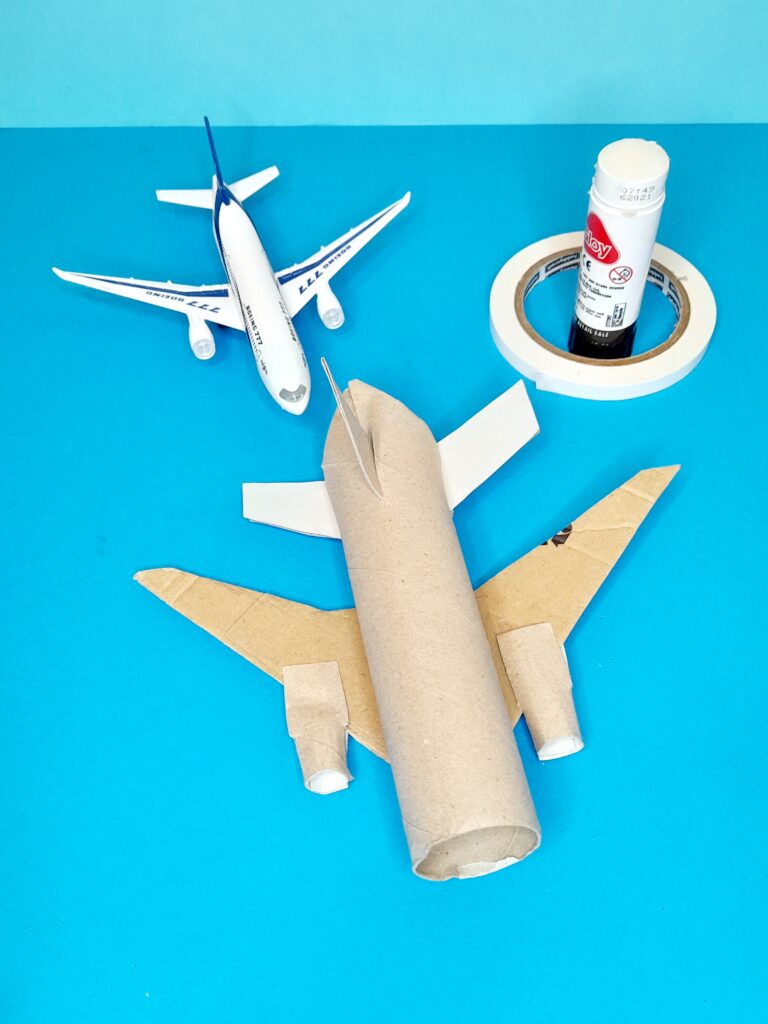 9) So you can slide the elevator in and glue on the jets one on each side.