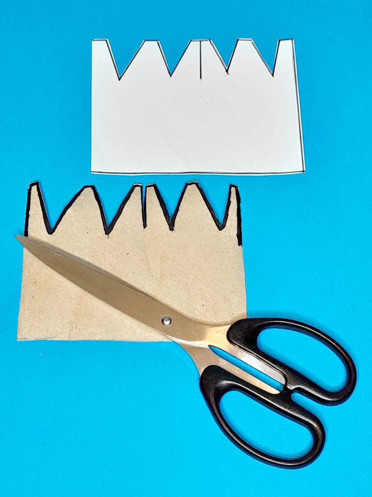 10) I made up a template to twist and stick points together to be the nose of the plane.