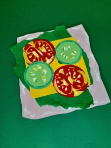 16) Top it with tomatoes and cucumbers.