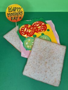 17) Make a sign, add later with Happy Mother's Day with a toothpick as a holder and place for show.