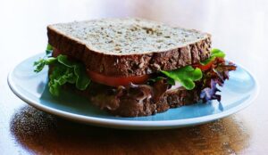 Here is a leafy sandwich.