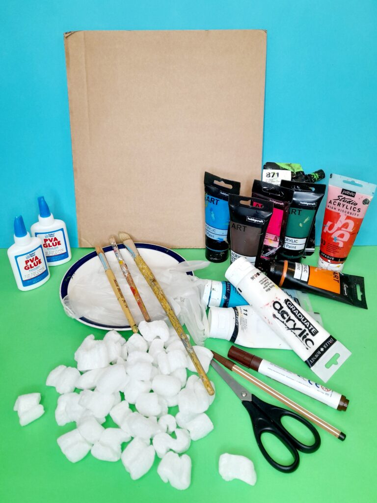 Using polystyrene to make a cherry blossom craft ideas for kids!