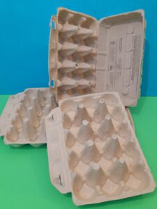 Three 15 cup egg boxes