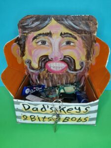 19) Here is the finished keys and bits & bobs box.