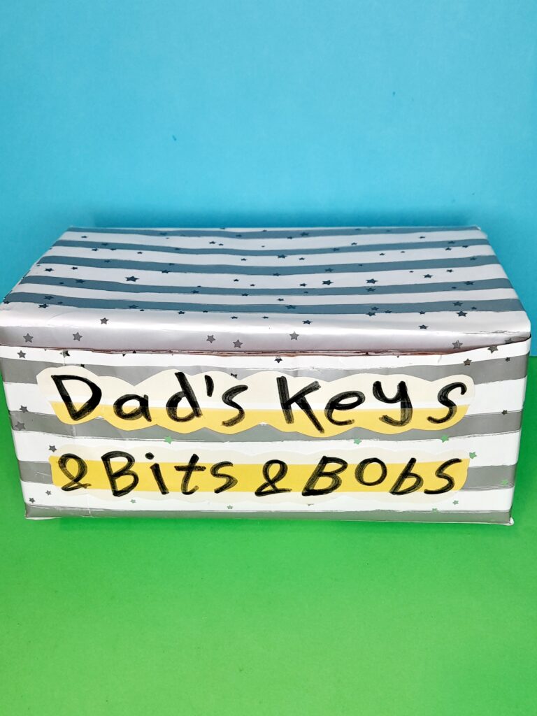 Father's Day gift box from recycled materials.