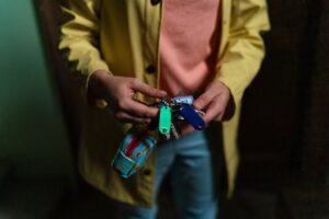 Man with a bunch of keys.