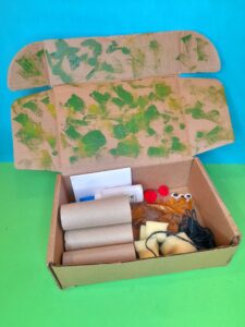 inside box with parts