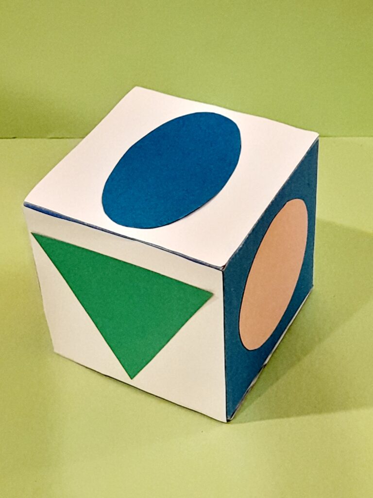 finally a blue oval, green triangle and pink circle.