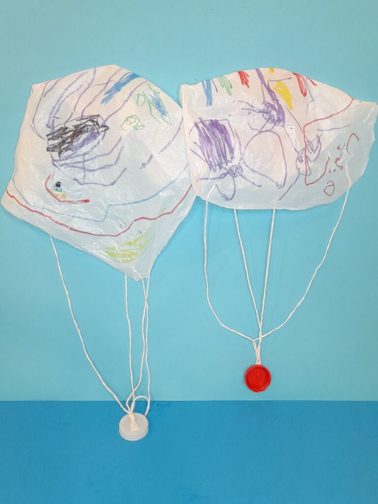 These are the 2 round and rectangular parachutes.