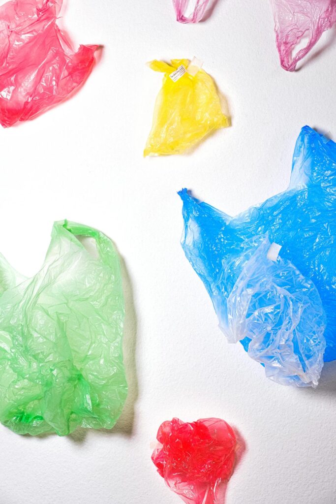 Coloured plastic bags. A Pexels picture.