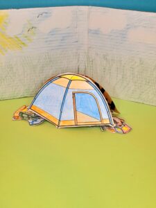 All camping gear can be put inside the tent.