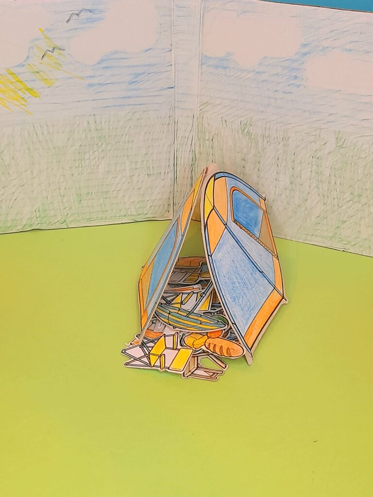 Here is the inside of the tent with all items.