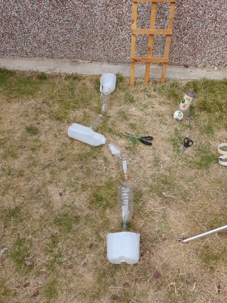Design the bottles on the ground, on how it would work.