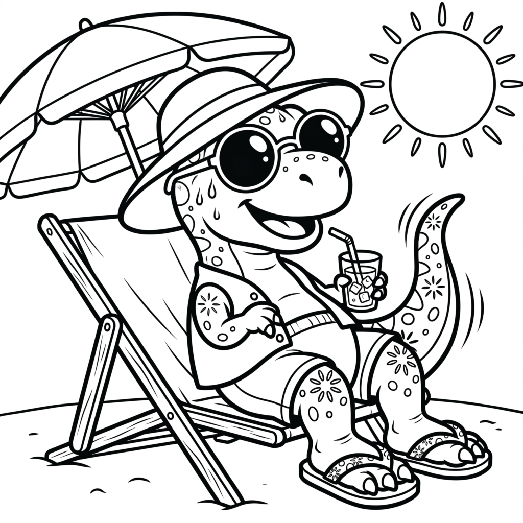 Detective Dino in sunny weather